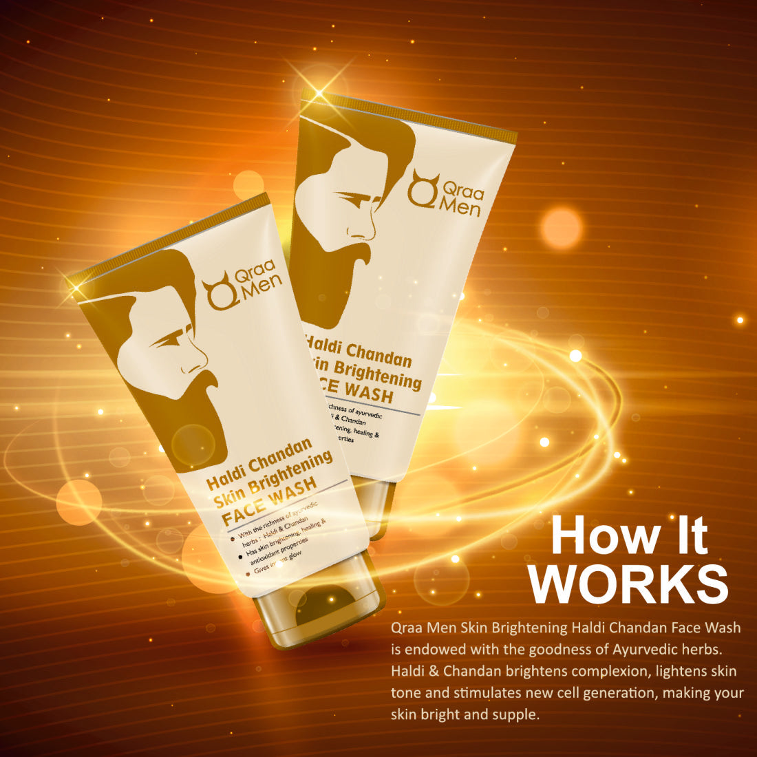 Haldi Chandan Skin Brightening Face Wash, With Turmeric Oil