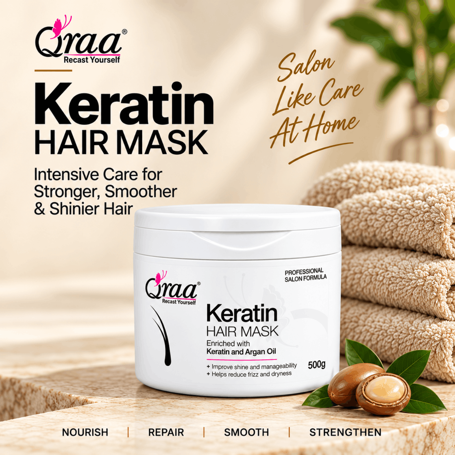 Keratin Hair Mask - Sulfate & Paraben Free Formula