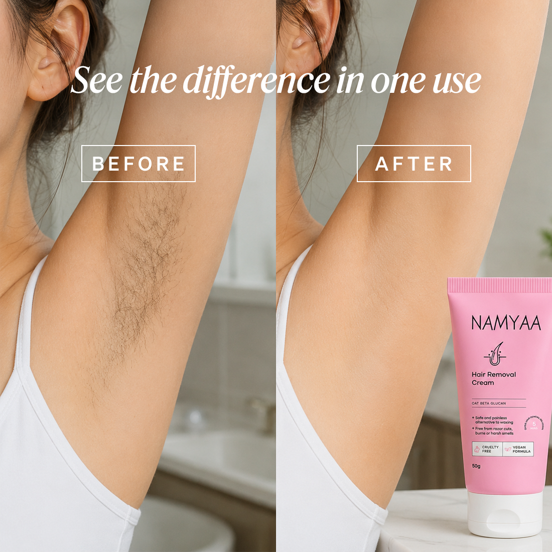 Namyaa Hair Removal Cream with Free After Wax Serum