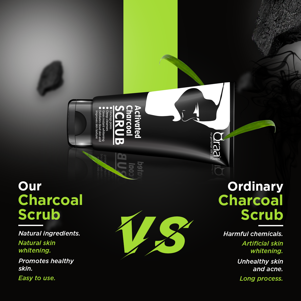 Activated Charcoal Scrub - Deep Cleansing and Whitening
