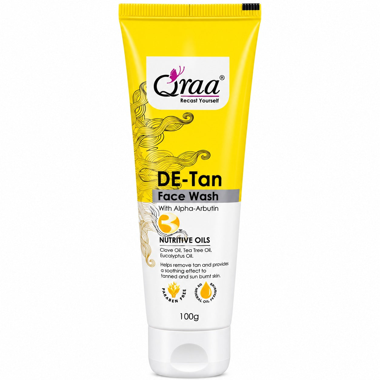 Qraa DE-Tan Face Wash with Alpha-Arbutin