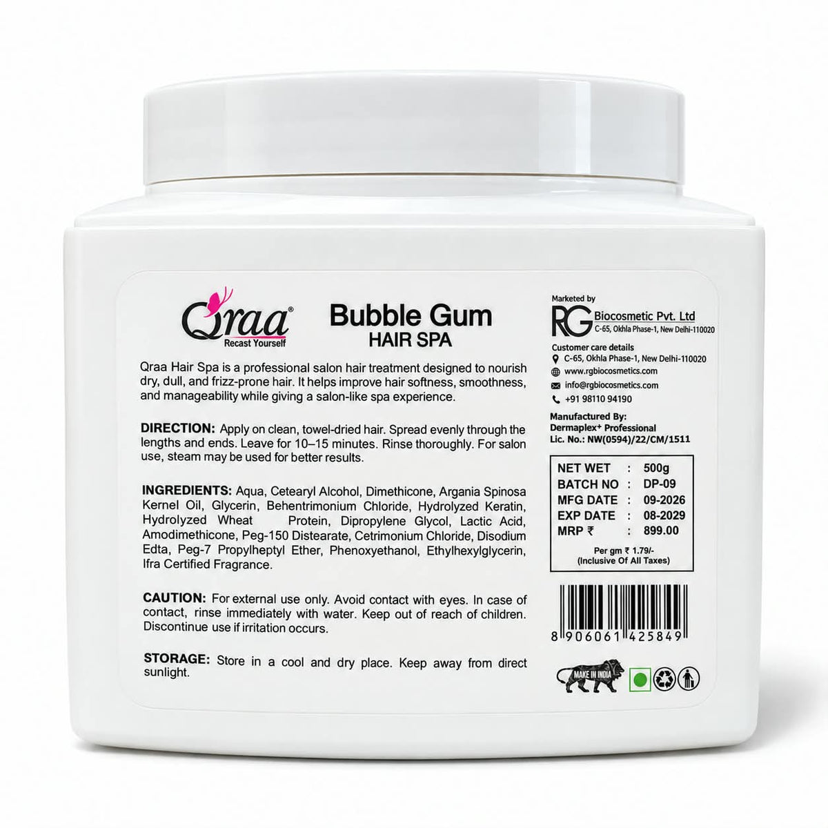 Bubble Gum Hair Spa - Professional Hair Spa Formula
