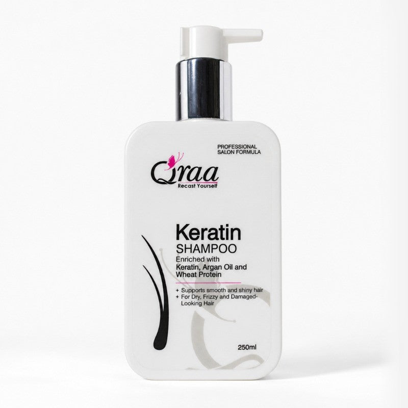 Qraa Keratin Shampoo - Sulfate & Paraben Free Formula